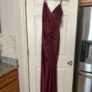 New with tag long dress by Honey and Rosie Sparkling Burgundy Dress